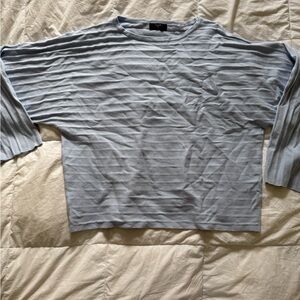 Tahari Soft Blue Knit Top